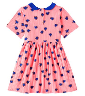 Outlined Hearts cotton-blend dress | Mini Rodini