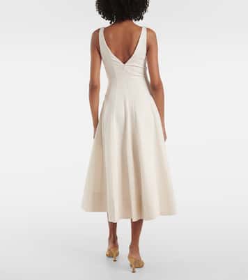 Bridal - Abito midi Marieta in misto cotone | Staud