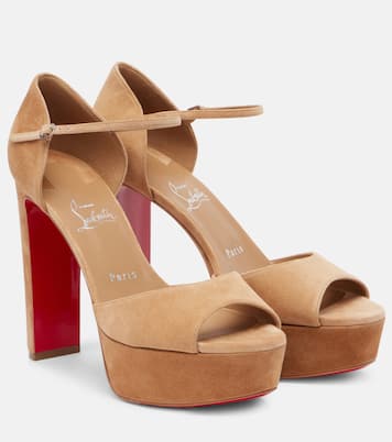 Sandales Sandaloo 130 à plateau en daim | Christian Louboutin