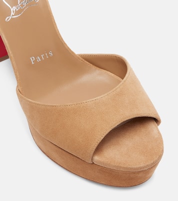 Sandales Sandaloo 130 à plateau en daim | Christian Louboutin