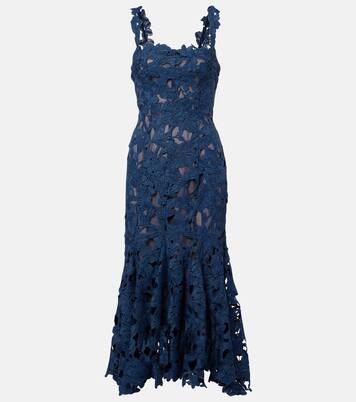Guipure lace midi dress | Oscar de la Renta