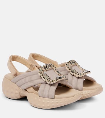 Viv' Run embellished slingback sandals | Roger Vivier