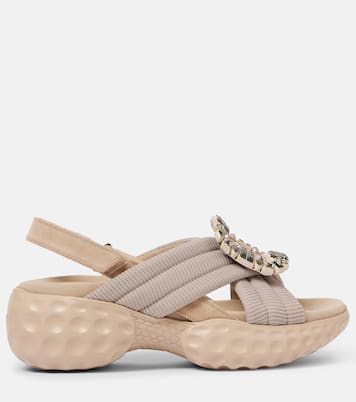 Viv' Run embellished slingback sandals | Roger Vivier