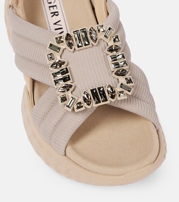 Viv' Run embellished slingback sandals | Roger Vivier