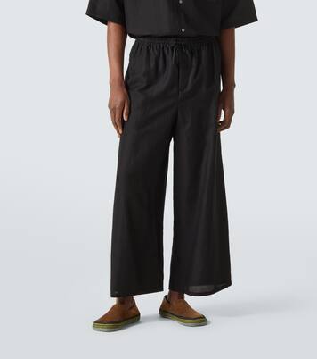 Paula's Ibiza cropped toile wide-leg pants | Loewe