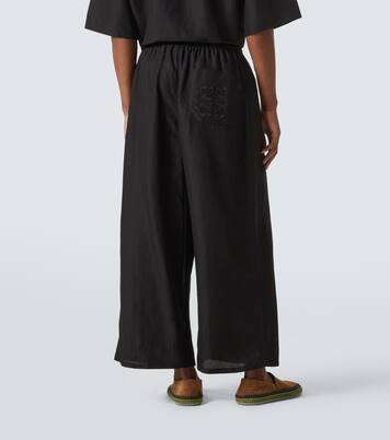Paula's Ibiza cropped toile wide-leg pants | Loewe