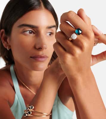 Anello Nudo in oro 18kt con topazio e diamanti | Pomellato