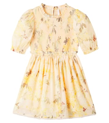 Abito Cascadian in cotone con stampa floreale | Zimmermann Kids