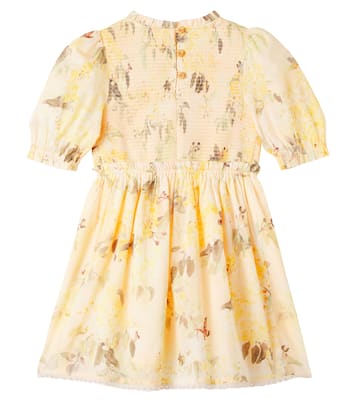 Abito Cascadian in cotone con stampa floreale | Zimmermann Kids