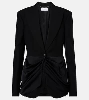 Draped satin-trimmed wool blazer | Stella McCartney