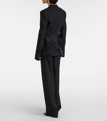 Draped satin-trimmed wool blazer | Stella McCartney