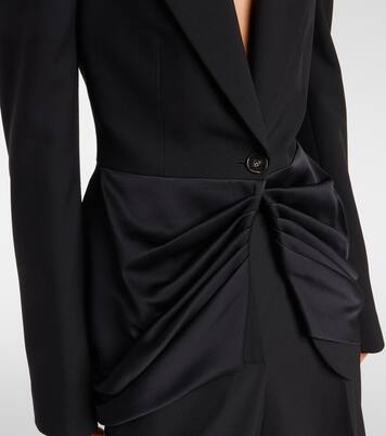 Draped satin-trimmed wool blazer | Stella McCartney