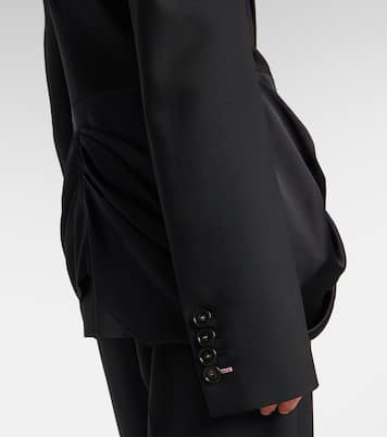 Draped satin-trimmed wool blazer | Stella McCartney