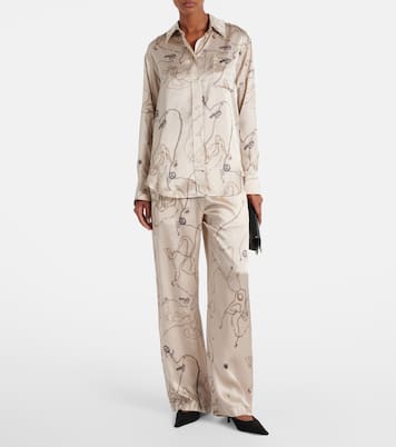 Bedrucktes Hemd aus Seide | Victoria Beckham