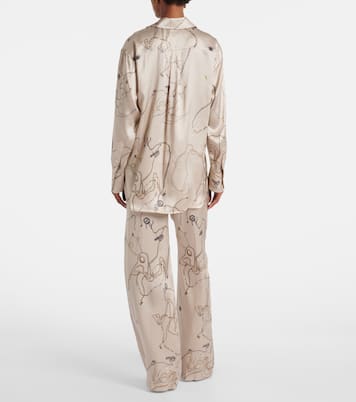 Bedrucktes Hemd aus Seide | Victoria Beckham