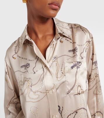 Bedrucktes Hemd aus Seide | Victoria Beckham