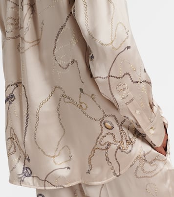 Bedrucktes Hemd aus Seide | Victoria Beckham