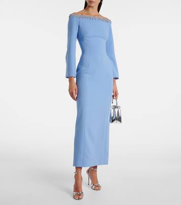 Robe longue Lime à perles fantaisie et cristaux | Jenny Packham