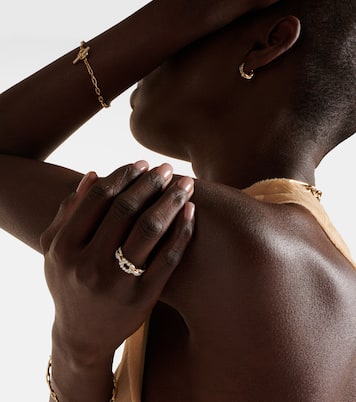 Stax Chain Link 18kt gold ring with diamonds | David Yurman