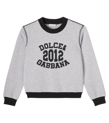 Logo cotton fleece sweatshirt | Dolce&Gabbana Kids