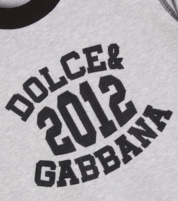 Logo cotton fleece sweatshirt | Dolce&Gabbana Kids