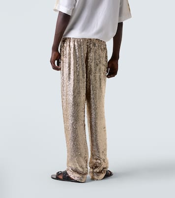 Sequined straight pants | Dries Van Noten