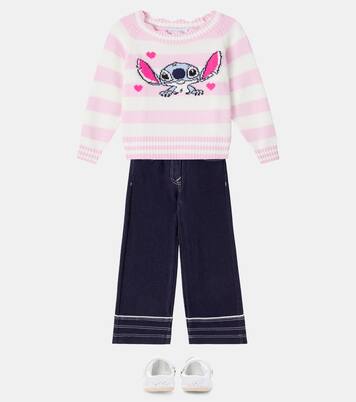 x Disney® Stitch striped sweater | Monnalisa