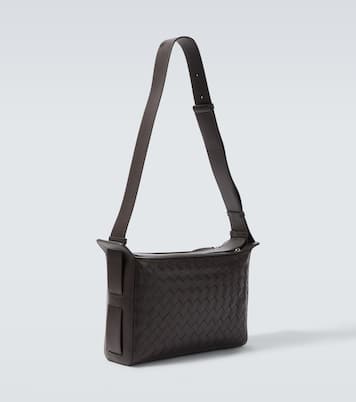 Tribeca Intrecciato leather crossbody bag | Bottega Veneta
