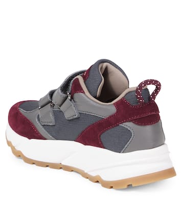 Suede-trimmed sneakers | Brunello Cucinelli Kids