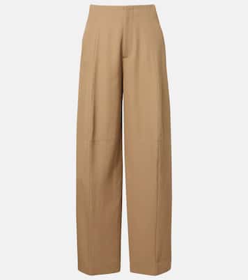 Weite High-Rise-Hose aus Schurwolle | Victoria Beckham