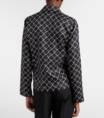 Camisa de sarga de seda con Horsebit | Gucci