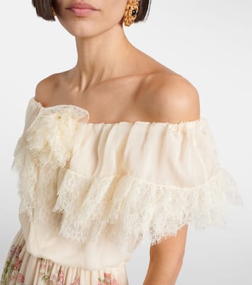 Bedrucktes Off-Shoulder-Maxikleid aus Seide | Etro