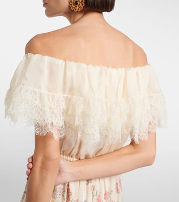 Bedrucktes Off-Shoulder-Maxikleid aus Seide | Etro