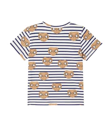 x E.T. striped cotton-blend jersey T-shirt | Mini Rodini