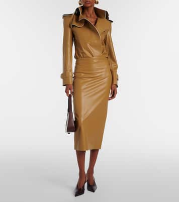 Double-breasted PU bodysuit | Norma Kamali