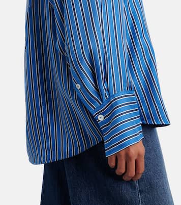 Striped oversized silk shirt | Toteme