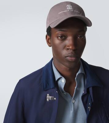 Logo embroidered cotton baseball cap | Brunello Cucinelli
