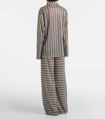 Lumière striped wide-leg pants | Oséree