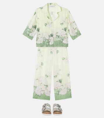 Crystal-embellished glitter sandals  | Monnalisa