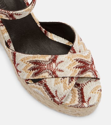 Carmen 110 lamé espadrille wedges | Missoni