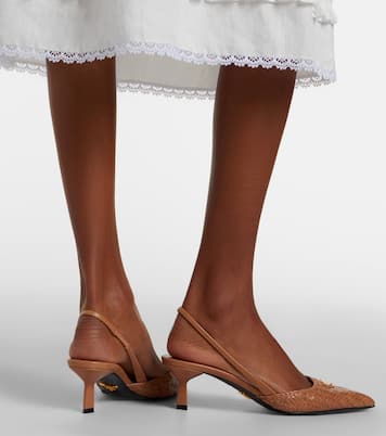 Slingback-Pumps aus Leder | Prada