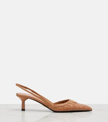 Slingback-Pumps aus Leder | Prada