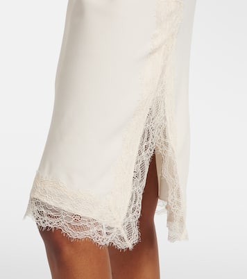 Jupe midi à dentelle | Róhe