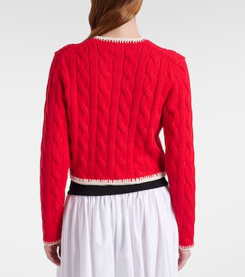 Cable-knit cotton cardigan | Polo Ralph Lauren