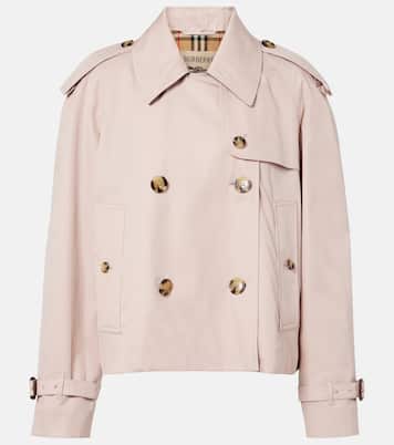 Cropped cotton gabardine trench coat | Burberry