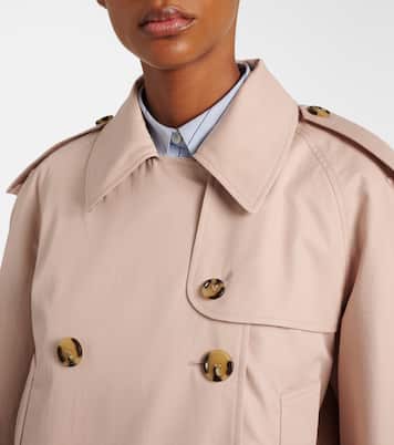 Cropped cotton gabardine trench coat | Burberry