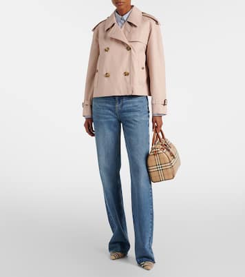 Cropped cotton gabardine trench coat | Burberry