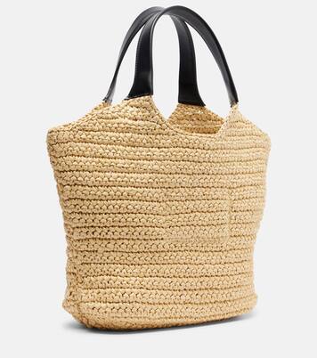 Tasche mit Henkel in Raffiabast-Optik | Balmain