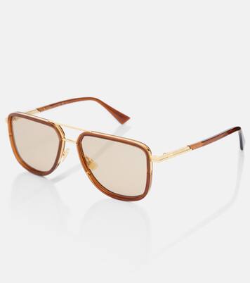 Metal Combi aviator sunglasses | Bottega Veneta