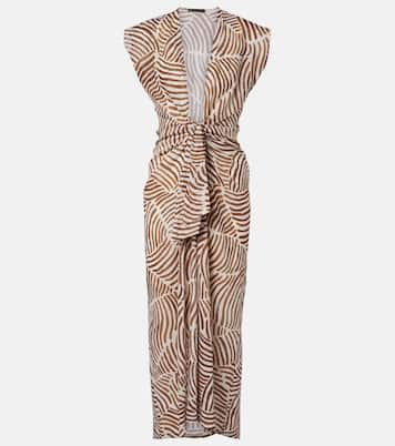 Vestido largo Sasha de algodón estampado | ViX Paula Hermanny